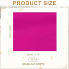 PATIKIL Gold Leaf Sheets for Art 3.7" x 3.4", 100 Pcs Gold Foil Sheet Metallic Leaf Papers for DIY Crafts Resin Furniture Nails Paintings Home Decoration, Pink