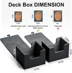 ZLCA Card Deck Box for Trading Cards, MTG Commander Deck Box Holds 120+ Single Sleeved Cards, Leather Magnetic Card Storage Box Fits for TCG CCG Magic Cards (Black)