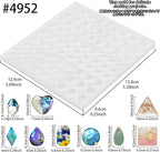 FUNSHOWCASE Cabochon Resin Mold Pack of 2 Mosaic Tile Epoxy Casting Jewelry Making