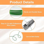 HARFINGTON 8ft Jewelry Wire, 20 Gauge (0.8mm) Brass Craft Soft Metal Tarnish Resistant Copper Beading Wire for Jewelry Making Supplies Crafting, Green