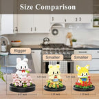 Artificial Flower Animal Toy Building Set for Adults,Mini Bear Plant Bonsai Tree,Botanical Collection Gift for Kids,Office Home Decor Building Block,Birthday Gift for Girls Women Mom(Sunflower)