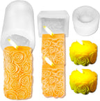 3PCS Rose Molds Silicone Candle Molds,Acxydm Valentine's Day Large Pillar Flower Silicone Mould 3D Candle Wax Molds Soap Mold,Rose Candle Making Mold for DIY Handmade