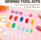 KAQRHFT Needle Threaders, 24 PCS Needle Threader Kit for Needle Work, 4 Types Simple Needle Threader Tool with Clear Storage Box for Hand Sewing, Sewing Machine, Embroidery Floss