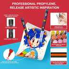 288 Colors Acrylic Paint Markers Soft Brush Tip, Water-Based Paint Pens with Automatic Ink Control System, Odorless, Waterproof, Quick-Dry, Lightfast, for Rock Painting, Canvas, Wood, Egg & DIY Crafts