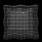 3Pcs Wave-Like Acrylic Blocks Set - Clear Stamp Blocks with Grid Lines for Scrapbooking Crafts