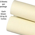 2 Sheets of Ivory 14 Count Aida Cloth – 21 x 21 Inch Pre-Cut Fabric Squares – Cross Stitch Fabric – 100% Cotton – Ideal for Needlework & Embroidery – The Knotty Unicorn