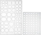 FUNSHOWCASE Cabochon Gem Silicone Mold 2 Trays for Resin Casting Jewelry Making