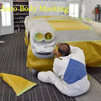 Pre-Taped Masking Paper for Painting, 20 Inch x 50 Feet Tape and Drape Painters Paper, Automotive Painters Paper, for Auto Body Masking, Wall Covering and Paint Masking (4Rolls)