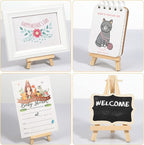40 Pack 5 Inch Mini Wood Easel Stand Mini Wood Display Easel Wooden Tripod Holder Stand for Painting Portable Canvas Photo Picture Sign Displaying Small Business Cards Artist Phone Wedding