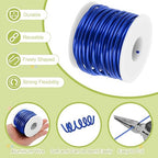 MECCANIXITY 9 Gauge Anodized Aluminum Craft Wire Bendable Bonsai Training Wire 56 Feet 3mm for Sculpting Crafts Wreath Floral Beading Jewelry Making, Dark Blue