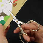 Small Craft scissors-5 Inch Vintage Precision Scissors-Ultra Sharp Blade Shears,scotch scissors for Office Home School Sewing Fabric Craft Hair trimming,Facial,Beard,Eyebrow (Bronze)…
