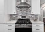 100 Pieces Peel and Stick Backsplash for Kitchen, 3" x 6" PVC Subway Tile Upgraded Distressed Wood Backsplash Stick on Tile Elevate Kitchen, Bathroom, Fireplace,RV