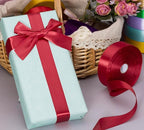1 Inch Dark Red Solid Satin Ribbon, 50 Yards Craft Fabric Ribbon for Gift Wrapping Floral Bouquets Wedding Party Decoration
