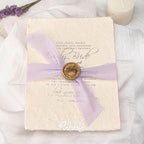 Ribbli Lavender Chiffon Silk Ribbon, 1-1/2 inch x 20 Yard, Handmade Fringe, Light Purple for Wedding Invitations, Bridal Bouquets, Flower Arrangement Decoration