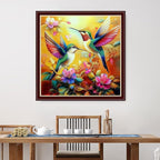 Dimensean Stamped Cross Stitch Kits Full Range of Embroidery Patterns Starter Kits for Beginners Adult or Kids DIY Cross Stitches Needlepoint Kits 11CT-Hummingbirds Collect Honey 18x18 inch