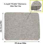 Wool Needle Felting Pad,10x8x1 inch Needled Felt Mat Block Thick and Firm Base for Precision Felting Projects Including Pair of Leather Finger Guards (10in*8in)