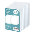 Egofine Plexiglass Sheets Acrylic Sheets 20 Pack of 11x14’’ 0.04 Thick Clear Plastic Cast Transparent Plexi Glass for Crafting Projects, Replacement Picture Frame Glass, DIY Display, Easy to Cut