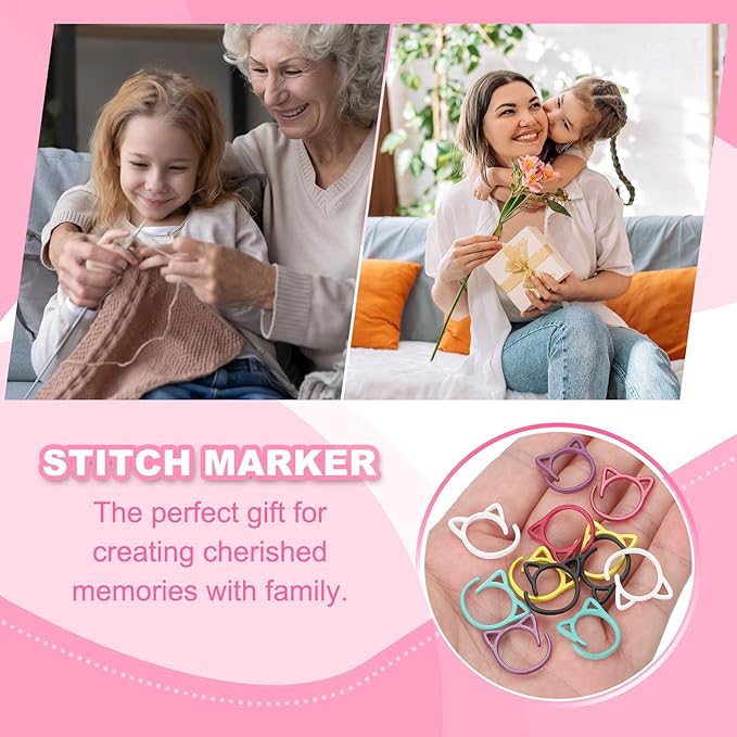 uxcell 50pcs Stitch Markers, Spiral Stitch Markers Crochet Needle Clip Counter Knit Ring Crochet Locking Sewing Accessories for DIY Handcraft Knitting and Crocheting, Orange