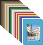 60 Pack Picture Mats 11 x 14 Inch Frame Mattes Matting with Acid Free Pre Cut Mattes White Core Bevel Cut Mats for 8 x 10 Pictures for Home Gallery Wall Hanging Art Decoration (Mixed Colors)