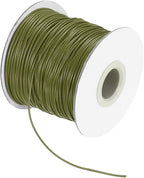 MECCANIXITY Waxed Cord 1mm Waxed Thread 87 Yard Wax String Leather Cord for Bracelet Making, Necklaces, Beading, Jewelry Making and DIY Crafts(Army Green)