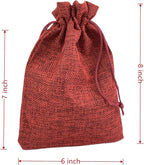 Palmhomee Pack of 25 Burlap Gift Bags with Drawstring Linen Jewelry Pouches Wedding Hessian Jute Bags for Birthday Jewelry and Treat Pouches Party Wedding Favors Gift Art and DIY Craft (6x8 Inch,