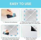 30 Pcs Adhesive Metal Plate for Magnets Mount, 2.36x1.18in Metal Strips for Magnets On Non-Steel Vents, with Adhesive Backing