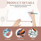 Moinchore Back to School Gifts Square Sketchbook 8 x 8 Inch Hardcover Art Sketch Book Drawing Papers 120 Pages, Mixed Media Journal Notebook with Elastic Closure Sketchbook for Drawing(Dark Red)