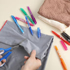 Hpmjz 16pcs Heat Erasable Pens for Fabric, Fabric Marking Pens Fabrics Markers No Ghost Lines, Disappearing Ink for Precise Marking for Quilting Sewing Embroidery DIY Dressmaking Fabrics Tailors Chalk