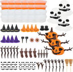 YOGFIT 72 Pack Halloween Pumpkin DIY Craft Clay Kit for Kids, Air Dry Moldable Clay DIY, Pumpkin Craft Kit for Halloween Decorations Indoor Outdoor Trick or Treat Party Favors