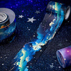 Washi Tape Stickers for Journaling,6 Rolls Star Tape Scrapbook Stickers for Scrapbooking Supplies,Junk Journal Supplies,DIY Craft(Starry Dreams)