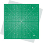 Headley Tools 17"x17" Rotating Cutting Mat, Self Healing Mat with 360-Degree Rotation & Anti-Slip Base, Sewing Board Cutting Mat Perfect for Fabric Quilting Leather Hobby Project, Green
