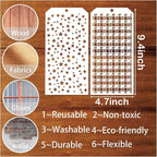 12-Piece Reusable Honeycomb Polka Dot Geometry Pattern Mixed Media Stencils for Painting on Wood, Paper, Cookie, Cake, Journal