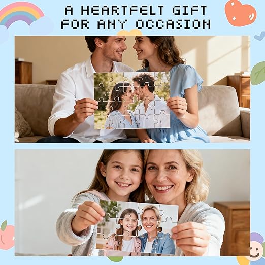 Puzzle Maker Machine Cutter, DIY Puzzle Cutting Machine for Custom Puzzles from Photos, Personalized Photo Puzzle Creator for Journals, Scrapbooking & Gifts, with Boards & Adhesives