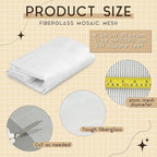 36" X 48" Mosaic Mesh for Back Mounted Tile Fiberglass Mosaic Mesh Backing Boast for Tile Installation Supplies Tools (Non Sticky)