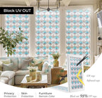 3D Stained Glass Window Film, Decorative Window Privacy Film for Bathroom,Front Door,Home, Sun Blocking Heat Control,Static Cling,23.6inch x 35.4inch Refractive Narrative