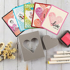 BAOFALI 9 Pcs Heart Cut Stamping Foam Grey Moldable Foam Stamps Plastic Dry Foam Stamp Pad Cut and Dry Foam Stamping Foam Block for Sculpture, Modeling, DIY Arts and Handicrafts Projects