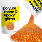 Hemway Polyurethane & Epoxy Resin Glitter 100g / 3.5oz Metallic Crystal Flake Additive for Flooring Jewelry Tumblers Glass Pigment - Microfine (1/256" 0.004" 0.1mm) - Copper