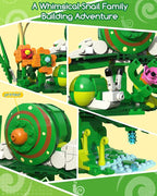 3 in 1 Animals Frog Family Building Set - Animal Figures with 3 Building Options, Create Frog, Turtle or Snail Family - Educational Toy Birthday Gift for Girls and Boys Ages 6+