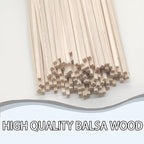 120Pcs Balsa Wood Sticks,Wood Strips Balsa Square Wooden Dowels Hardwood Unfinished Wood Sticks for Crafts DIY Projects Models Making Supplies (12” X 1/8” X 1/8” 120Pcs)