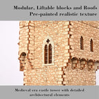 The Great Tower P- Medieval Castle - DIY Wooden Building Kit Crafts for Adults, Puzzle Wood Model Kit - Laser Cut Wooden Puzzle Architecture & Engineering Assembly Set - Hobby building kit - Realistic