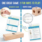 Giantville Giant Tumbling Timber Toy - Premium Pine Wood Life-Size Blocks Tower - Big Floor/Board Indoor/Outdoor Yard Game for Kids & Adults - 54-Pieces + Dice + Carry Bag - Grows to Almost 3-Feet