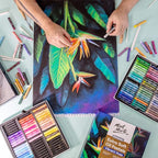 Mont Marte Extra Soft Oil Pastels 52pc, Assorted Bright Colors, Vibrant and Buttery, Versatile Art Pastels for Blending, Layering & Shading, Ideal for Art, Craft, Coloring and Sketching