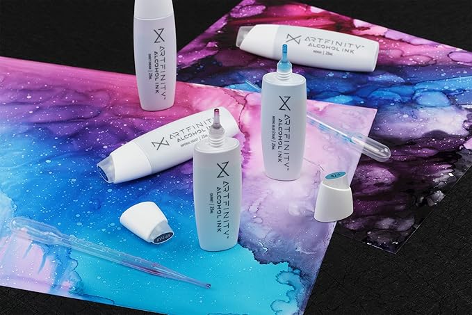 Alcohol Inks 3 Pack - Vibrant, Professional, Dye-Based Alcohol Inks for Artfinity Alcohol Markers, Artists, Drawing, & More! - Mocha Light E1-3