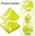 Aodaer 48 Pieces Tennis Paper Napkins Disposable Tennis Party Napkins Tennis Ball Sports Napkins Tennis Cocktail Dinner Napkin Set 13" x 13" Unfolded Tennis Tableware Napkins for Sports Party Supplies