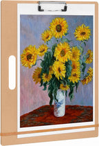 Drawing Board - 14" x 17.8" Sketch Board with Handle for Drafting Art - Portable Clipboard for Class or Studio Fit in Artists Tote