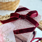 Vintage Burgundy Velvet Ribbon, 5/8 Inch X 25Yd