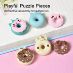 HILAZA Donut Erasers for Kids Bulk, 24 Pieces 3D Cute Fun Monster Erasers for Party Favors Classroom Prizes