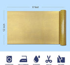 Golden Glitter HTV Heat Transfer Vinyl, 12" x 8ft lron on Vinyl, for T-Shirt Ironing, Vinyl HTV Easy to Cut and Weed, The Best Choice for DIY Creativity. (Golden, 12" x 8ft)