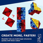 Shashibo Squared Shape Shifting Box – Next Generation XL STEM Magnetic Fidget Cube That Transforms Into Over 70 Shapes – Pairs w/All Shashibo Cubes - Download Fun in Motion Toys Mobile App (Primary)