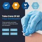 MED PRIDE Sterile Alcohol Prep Pads, Antiseptic, 70% Isopropyl, Individually Wrapped, Medical Grade 2 Ply Wipes (200 Count (Pack of 1) White)